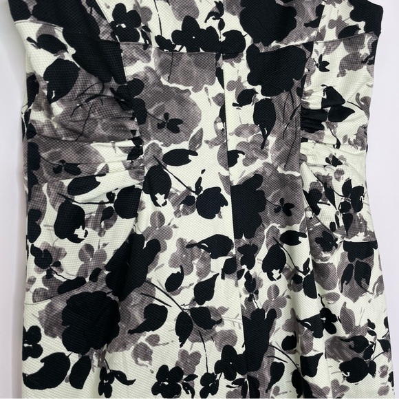 Adrianna Papell Petite black white gray floral sleeveless dress size 12P - Picture 4 of 11